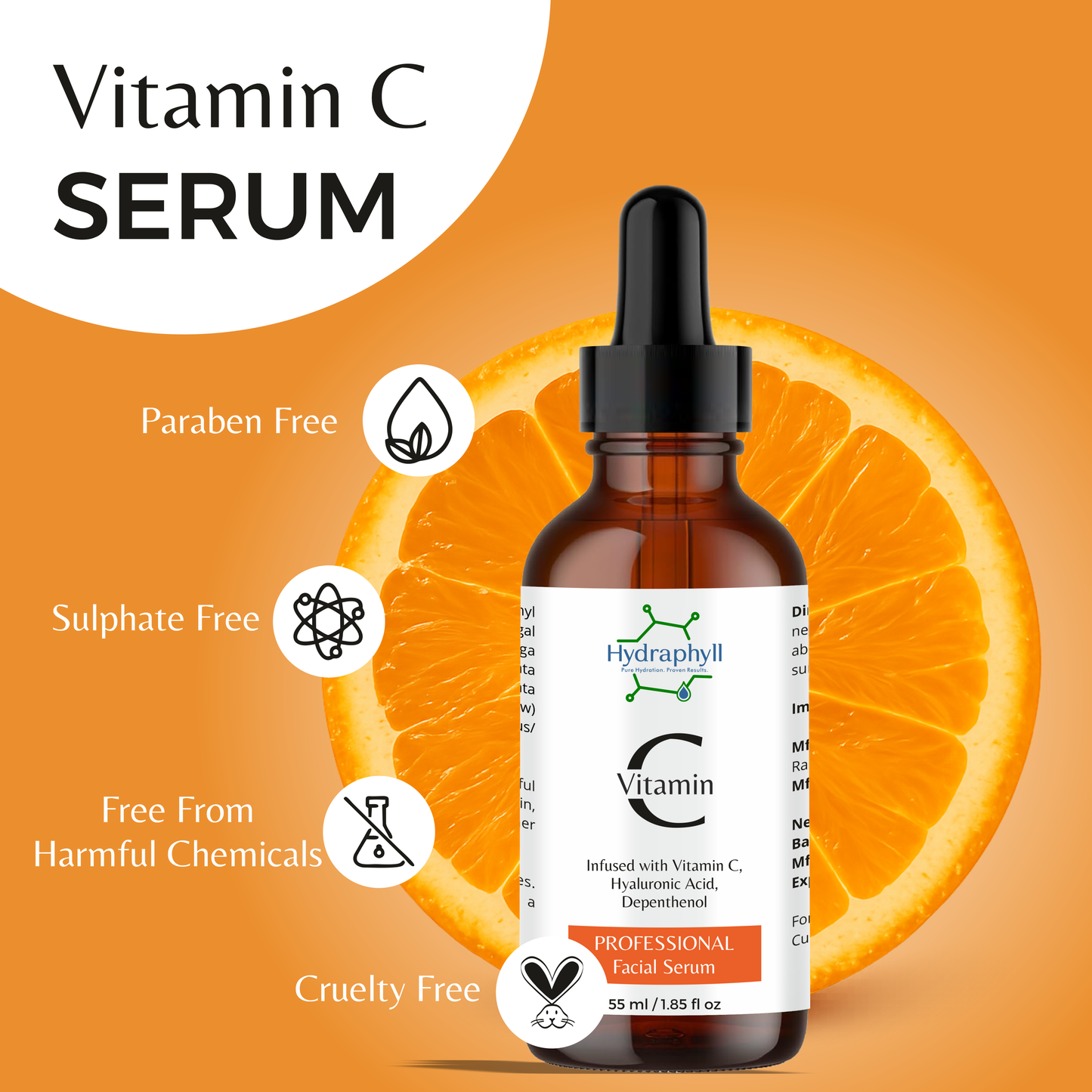 Dry Skin Hydration Serum – Hyaluronic Acid with Vitamin C for Glowing Skin