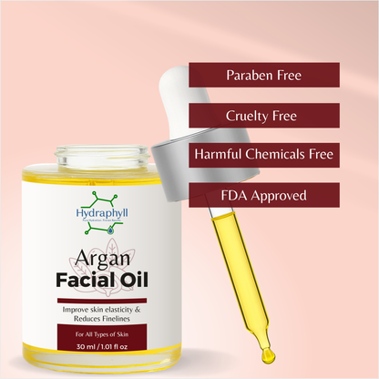 Argan Facial Oil – Improves Skin Elasticity, Reduces Fine Lines for All Skin Types (30ml)