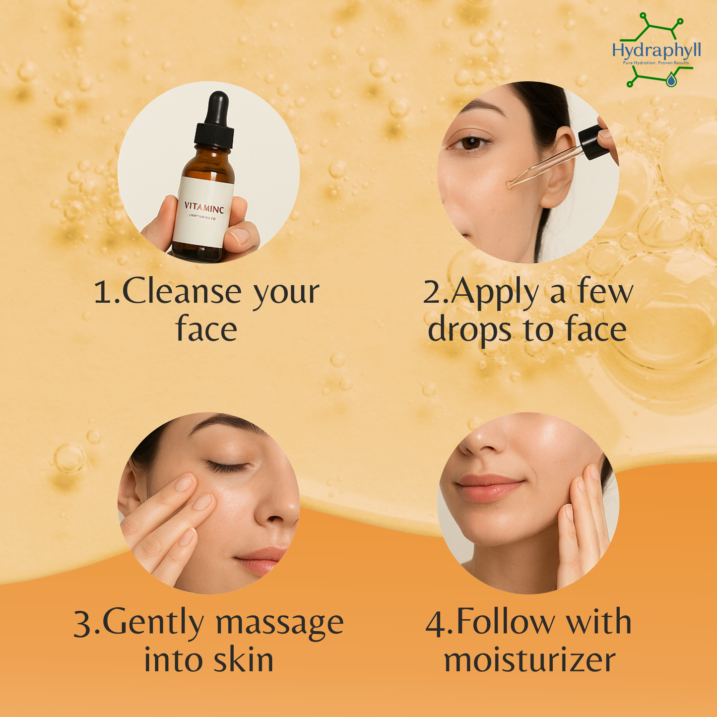 Dry Skin Hydration Serum – Hyaluronic Acid with Vitamin C for Glowing Skin