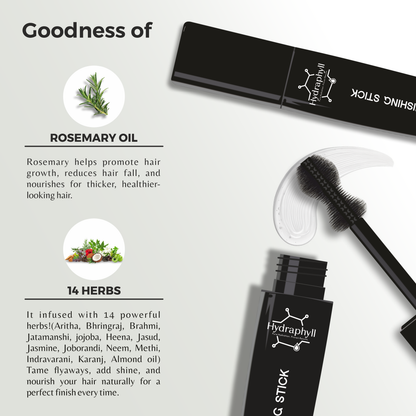 Hair Finishing Stick – Sleek, Strong Hold with Rosemary & 14 Herbal Blend (15ml)